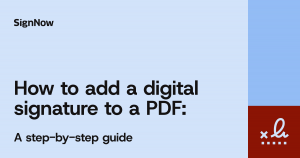 Learn how to add a digital signature to a PDF in four steps